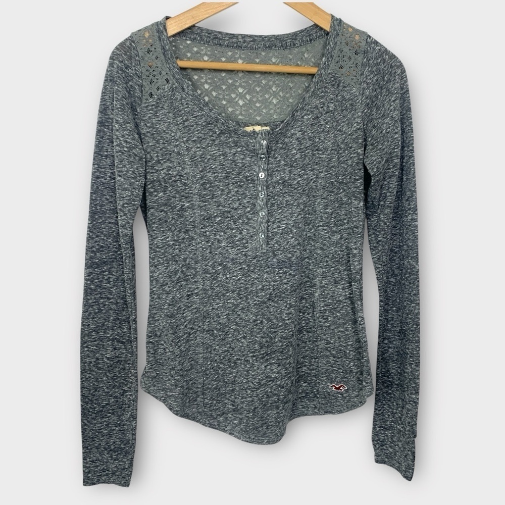 Hollister Y2K Long Sleeve Henley Top - Picture 2 of 11